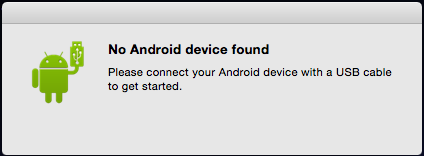 No Android device found